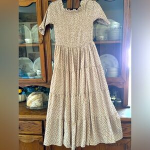 Tan Smocked Dress